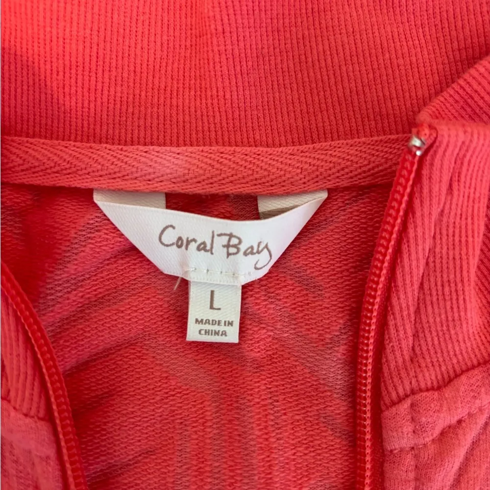 Coral Bay Pink Bomber Jacket with Ribbed Cuffs - Image 2