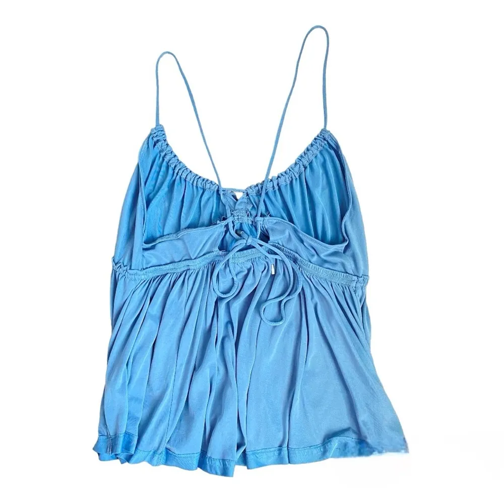 Free People Women’s Sundrop Camisole Tank Top Denim Gray - Image 4