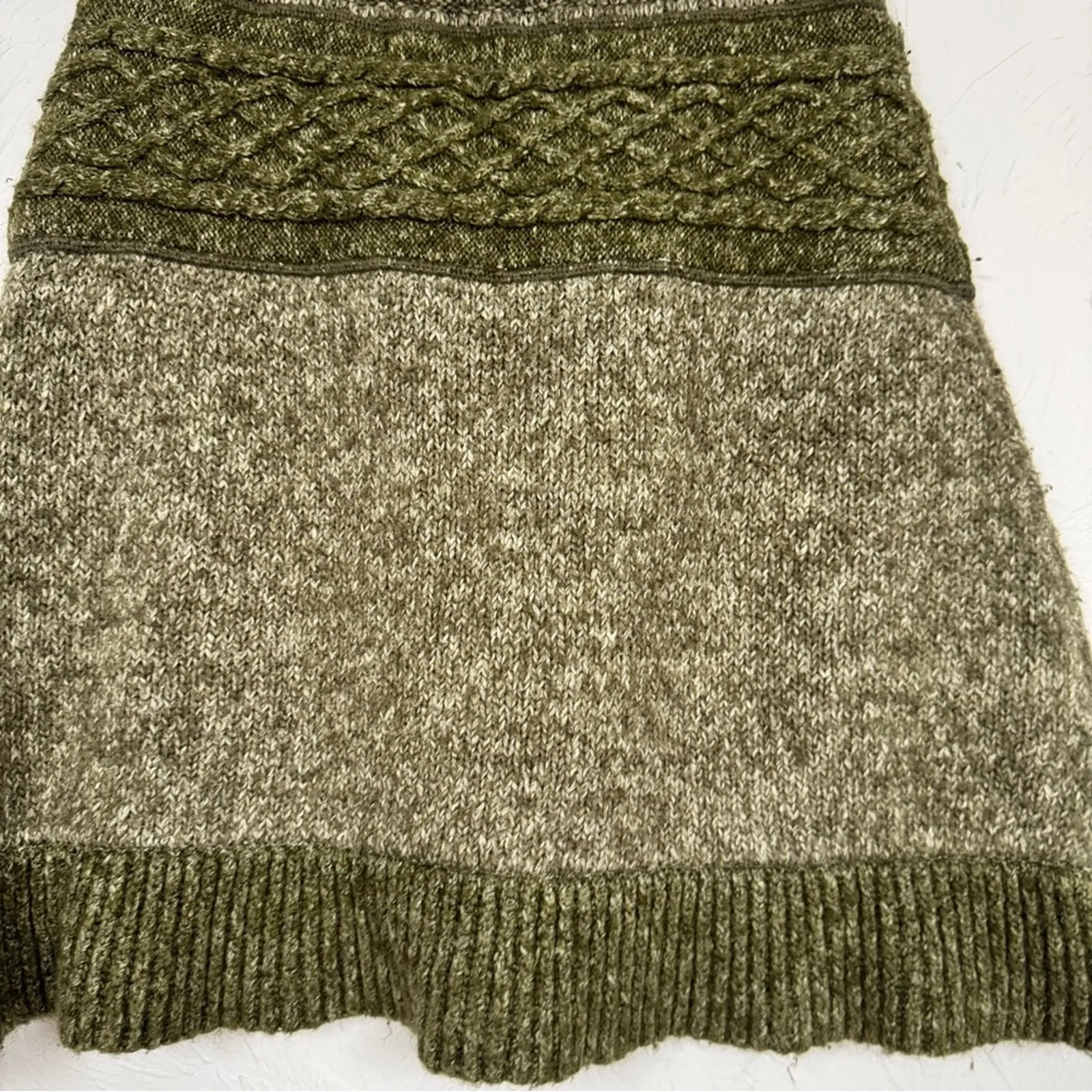 Prana Green Wool Mohair Blend Sweater Skirt Womens XS Rena Gorpcore Hiking Warm - Image 5