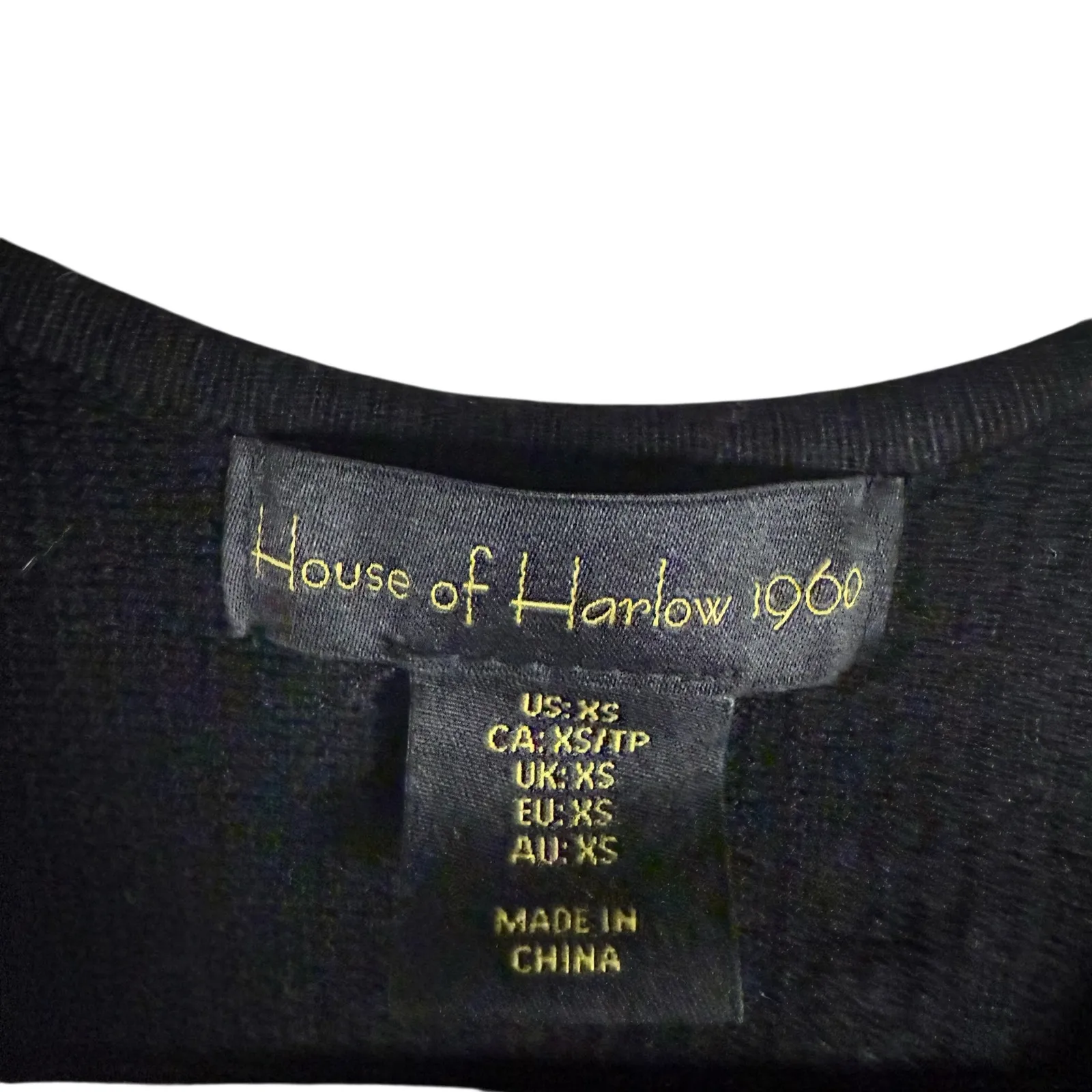 House of Harlow 1960 Revolve Black Ribbed Knit Deep V - Image 2