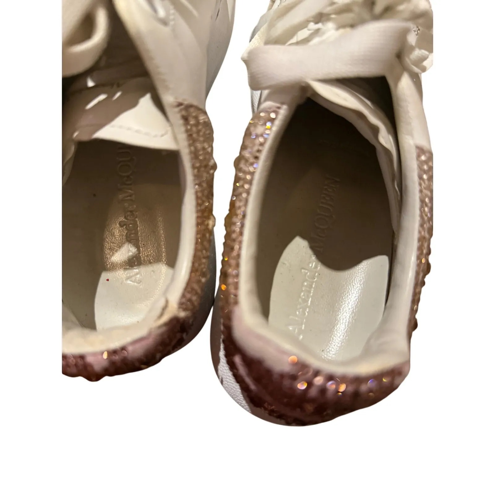 Alexander McQueen Oversized Rhinestone Sneakers Women’s Size 37 US 7 - Image 6