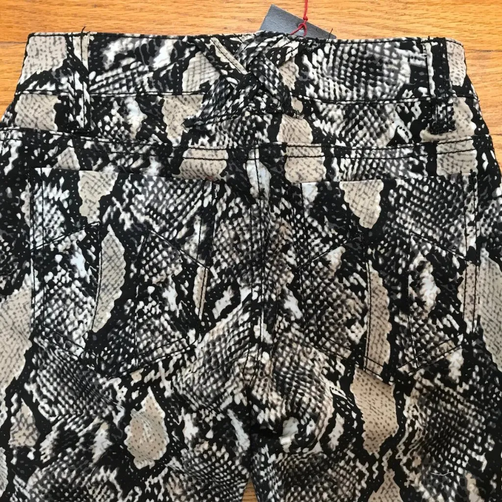Tripp NYC Snakeskin Animal Print Narrow Leg Punk Goth Pants 0 - Image 8