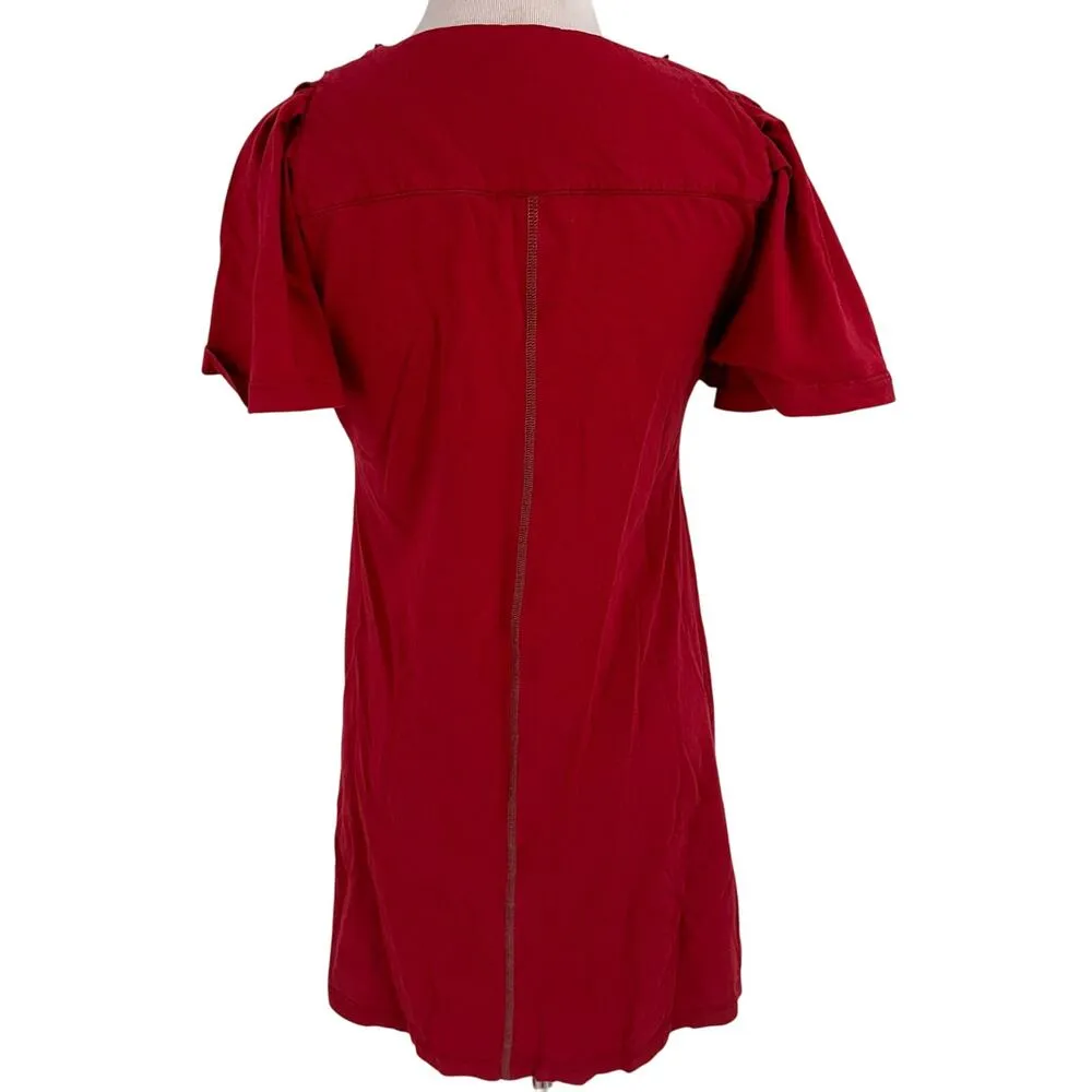 Ethos Paris Organic Cotton Red Dress Size Small - Image 7