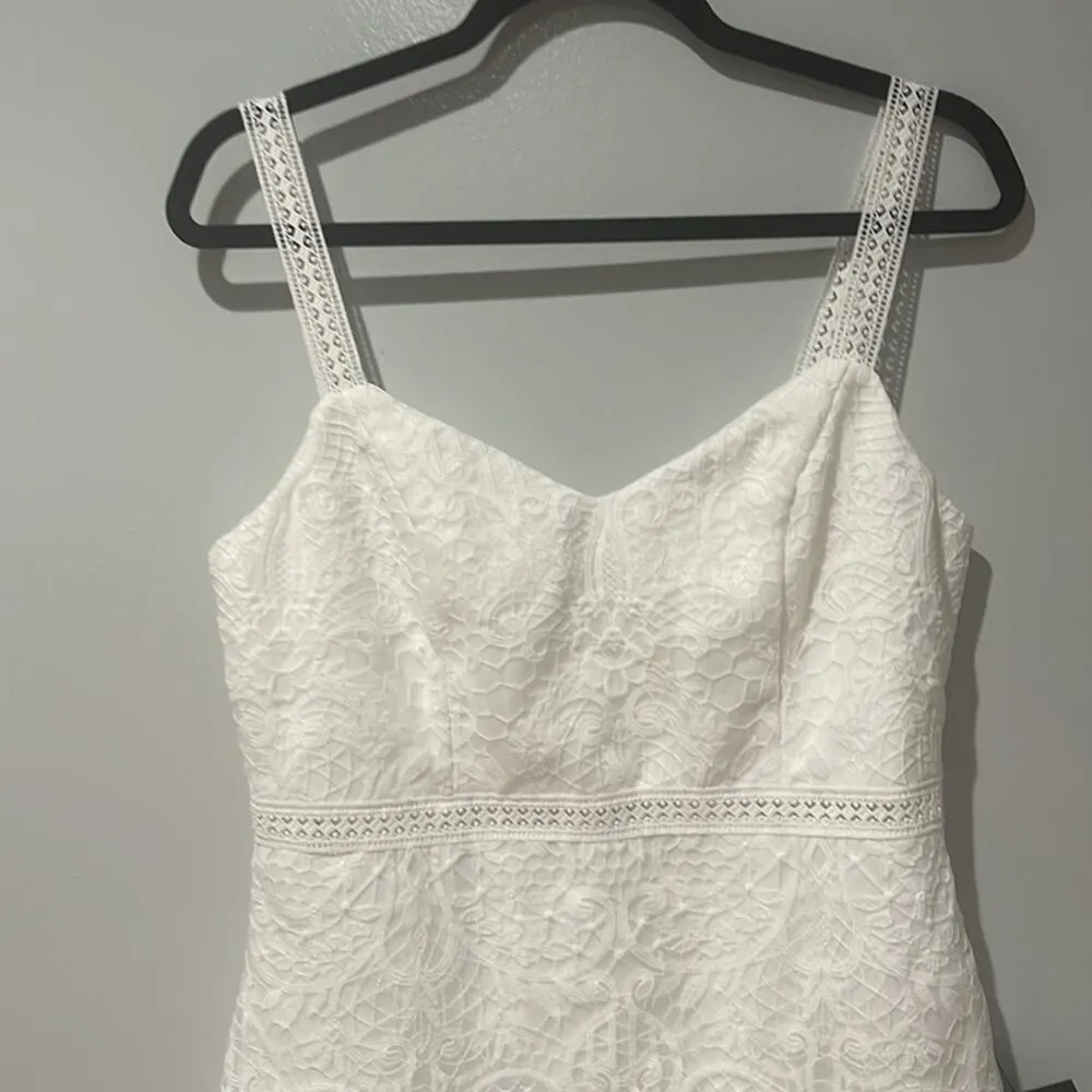 Lulus Today’s Your Day White Lace MIDI Dress Size Large New with Tags - Image 4