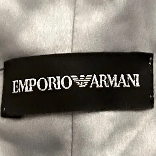 Emporio Armani Silk One-Shoulder Mini Dress NWT EU38 US8 Grey Polka‎ Dot - Image 10