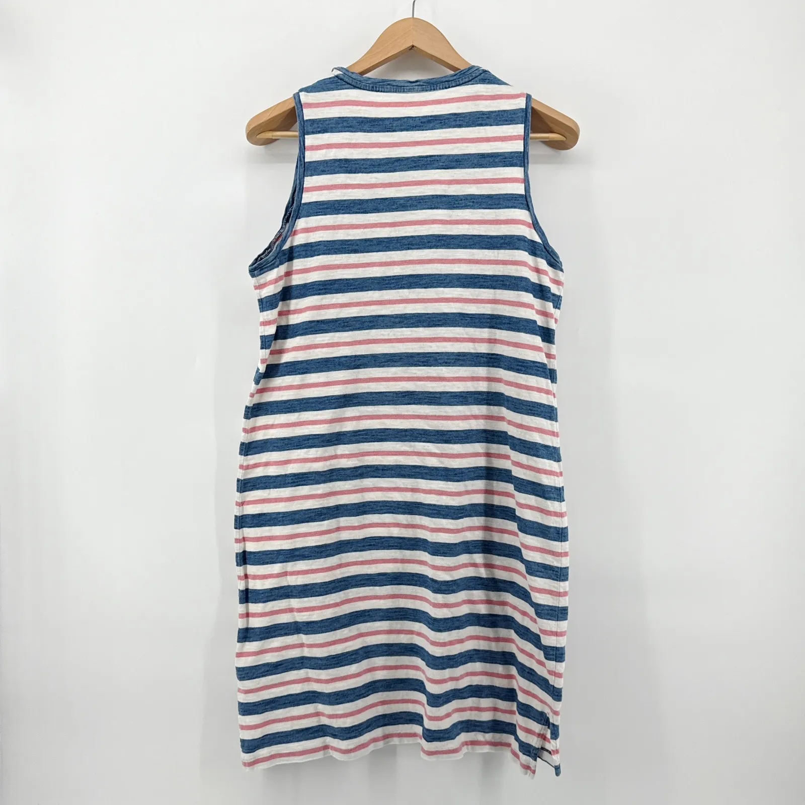 Polo Ralph Lauren‎ Striped Tank Dress Women's Medium Blue White Pink Casual - Image 5