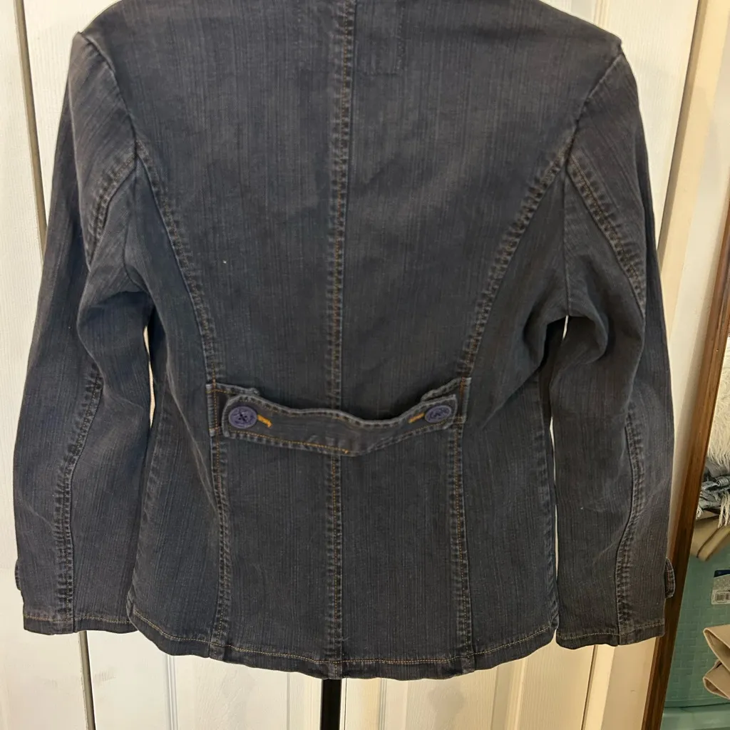 Vintage Y2K Sperry Double breasted stretch Jean Jacket - Image 8