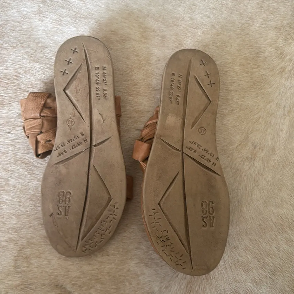 A.S.98 Purt sling back in tan leather size 40 us 9 - Image 3