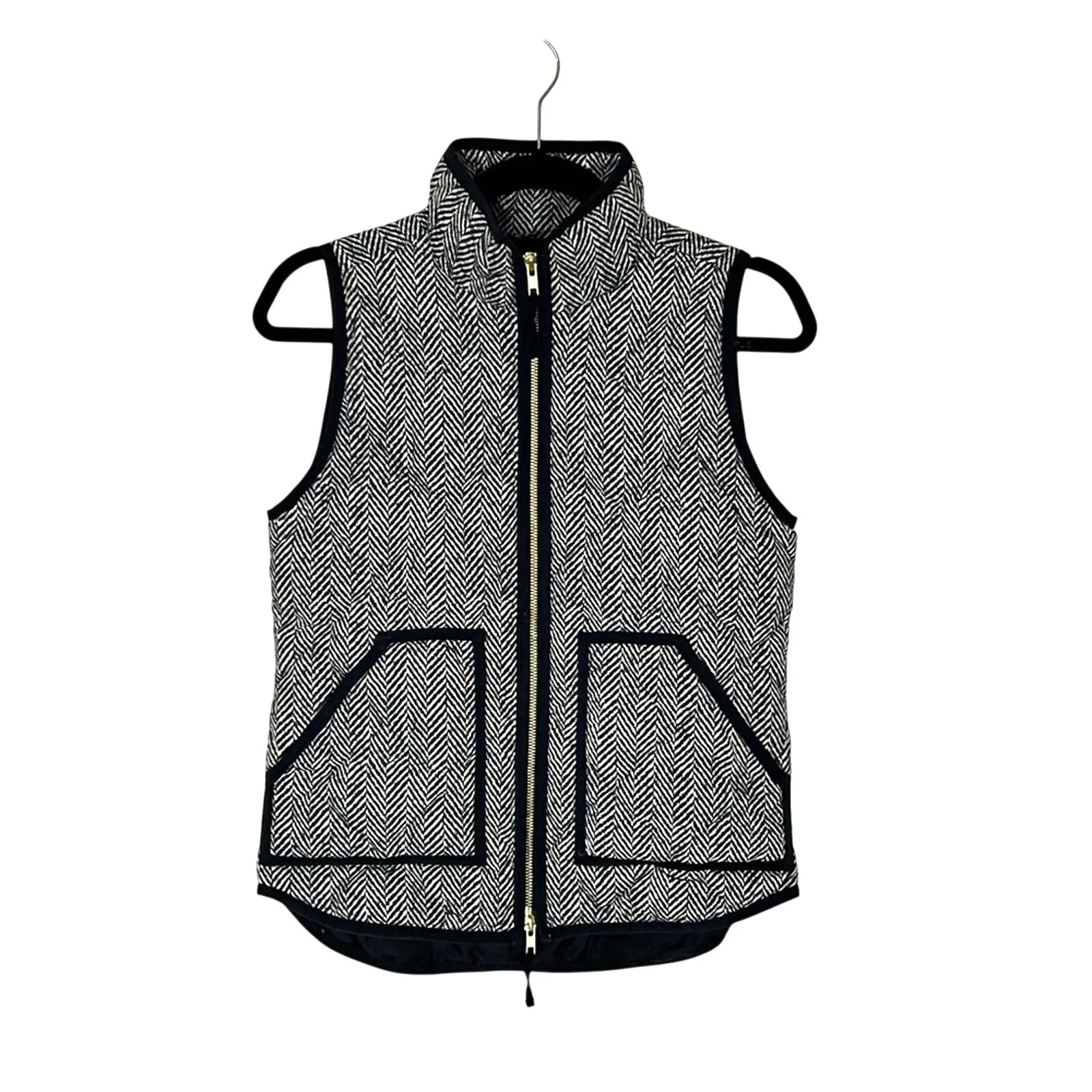 J. Crew Excursion‎ Down Herringbone Puffer Vest XXS (Fits like Small) NWOT - Image 3
