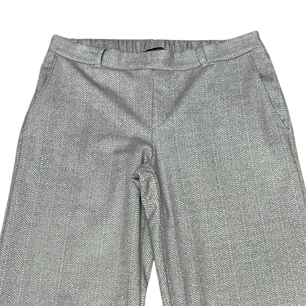 BANANA REPUBLIC Pull On Flannel Wide-Leg Pant 4 Gray EUC - Image 4