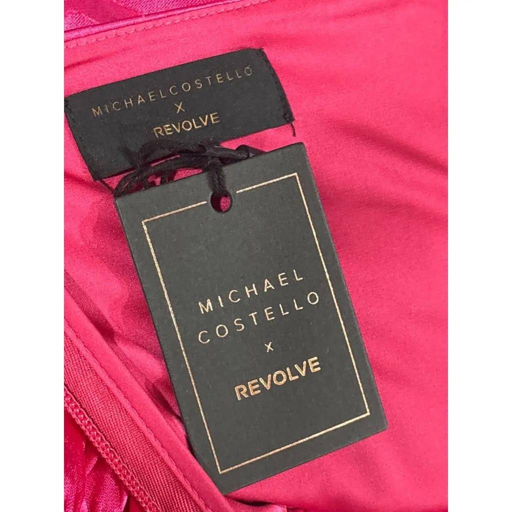 Michael Costello x REVOLVE Carolina Gown in Pink Floral Burnout Small New Womens - Image 8