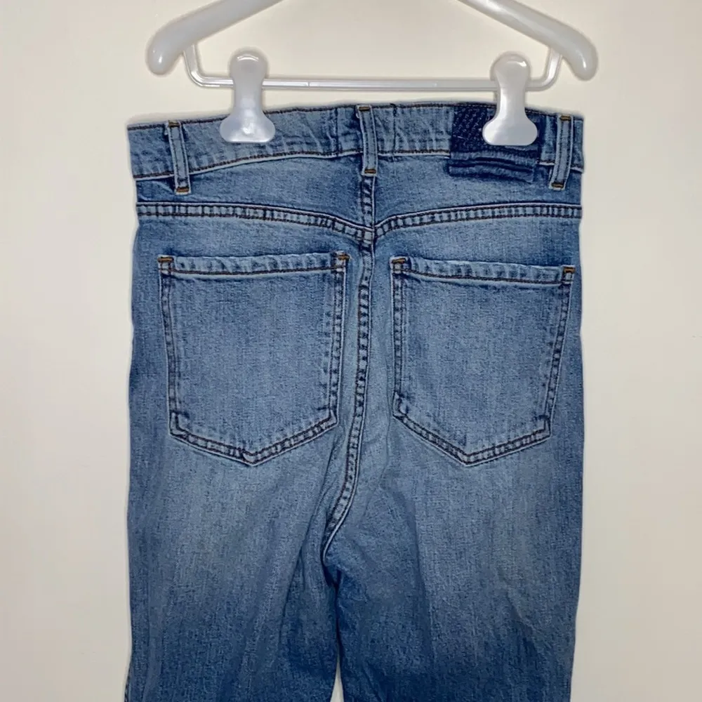 Revice uptown high rise rigid denim distressed jeans with fringed hem size 30 - Image 79