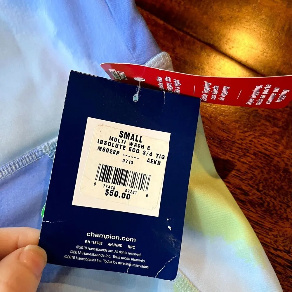 Champion Leggings Women Small Multicolor Tie Dye Stretch High-Waist Pull On Yoga - Image 8