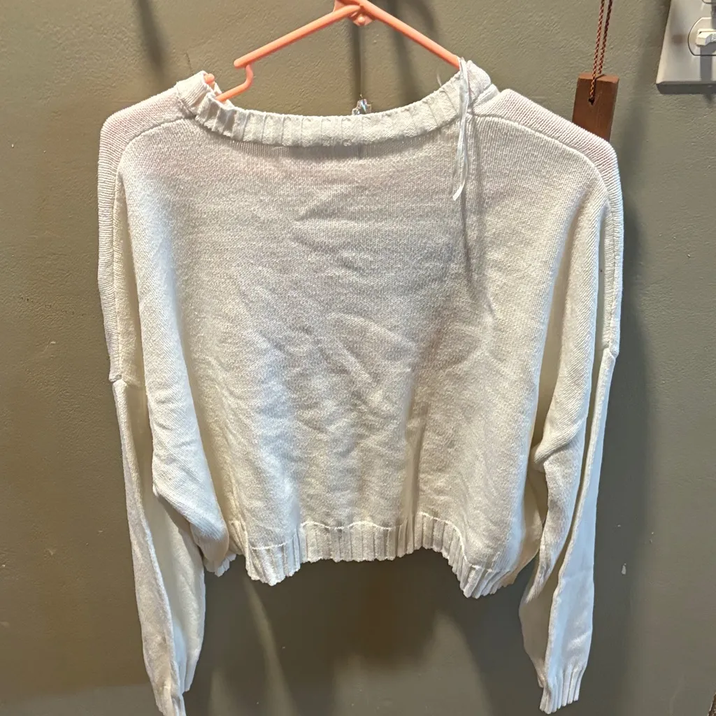 Moon & Madison Patriotic Stars and Stripes Knit Top XL - Image 3