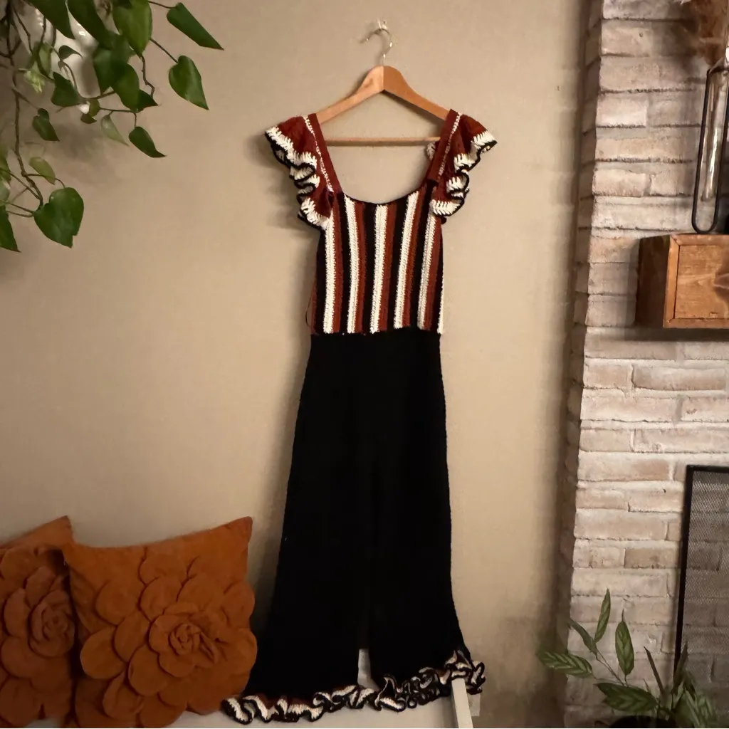 ZARA‎ Crochet Flare Jumpsuit - Image 2