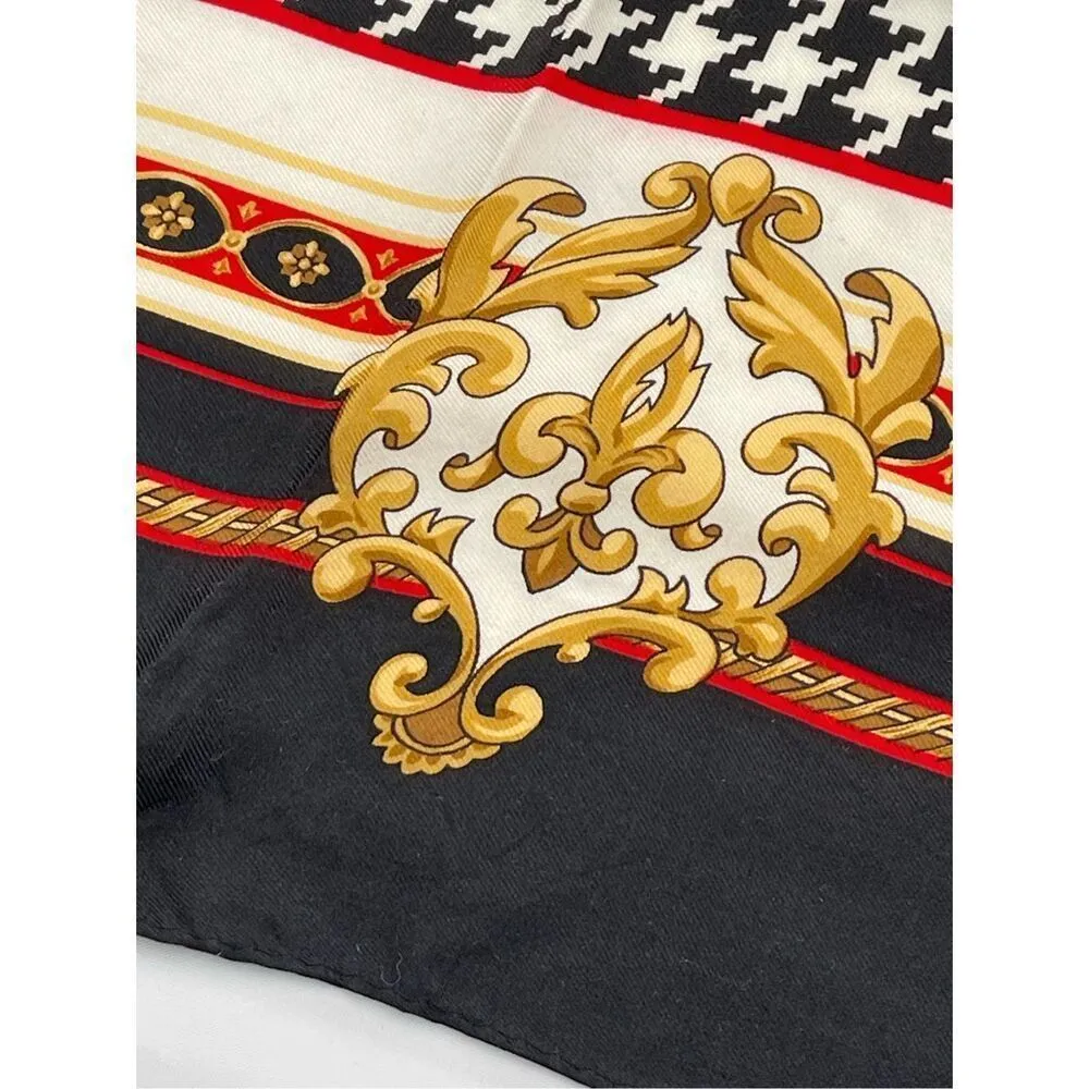BAAR & BEARDS 100% silk scarf. 30.5” X 30.5” Black - Image 6