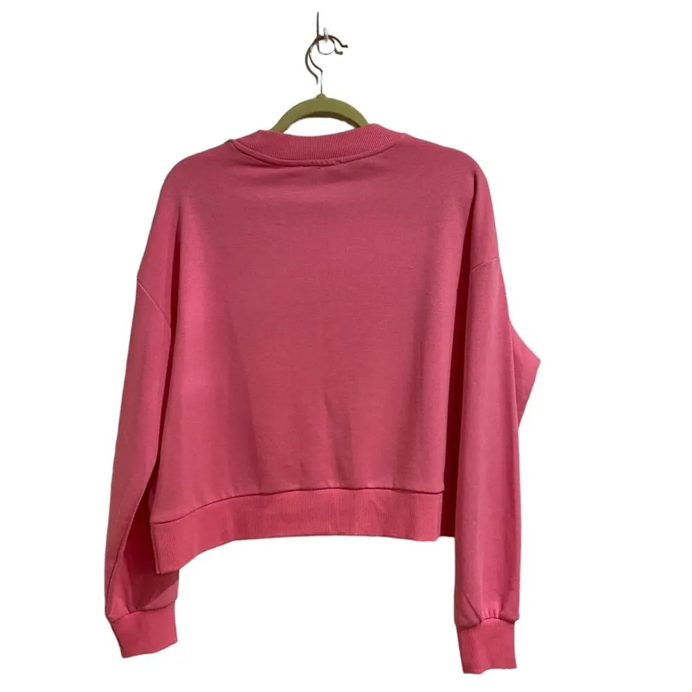 GB Fashion London Pink Beverly Hills Crop Sweatshirt Sz S - Image 9