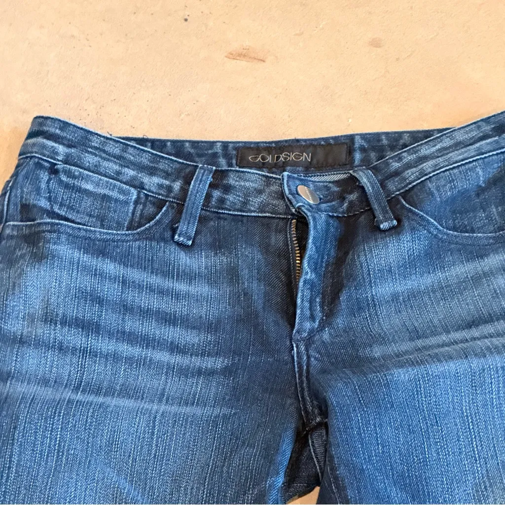 Goldsign Indigo Boot Cut Jeans Blue Size 27 - Image 3