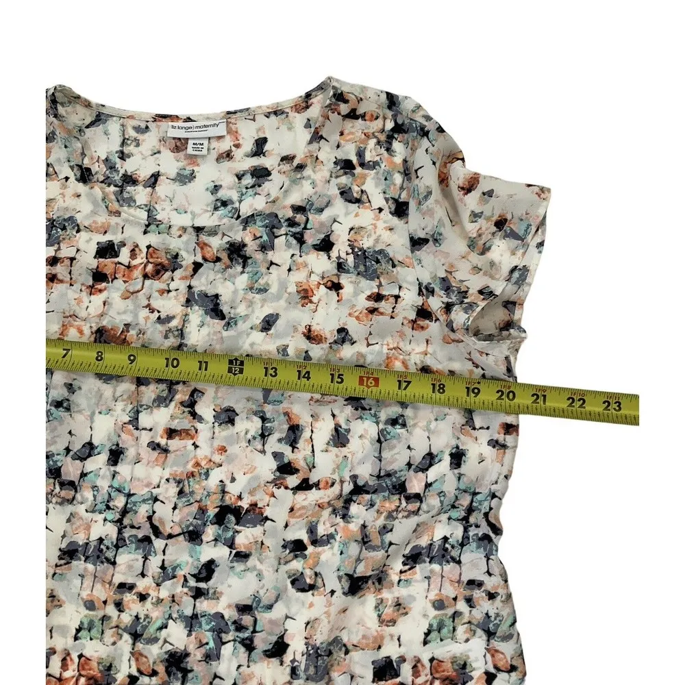 Liz Lange Maternity Size Medium Long Shirt Top Short Sleeve 17-288 - Image 5