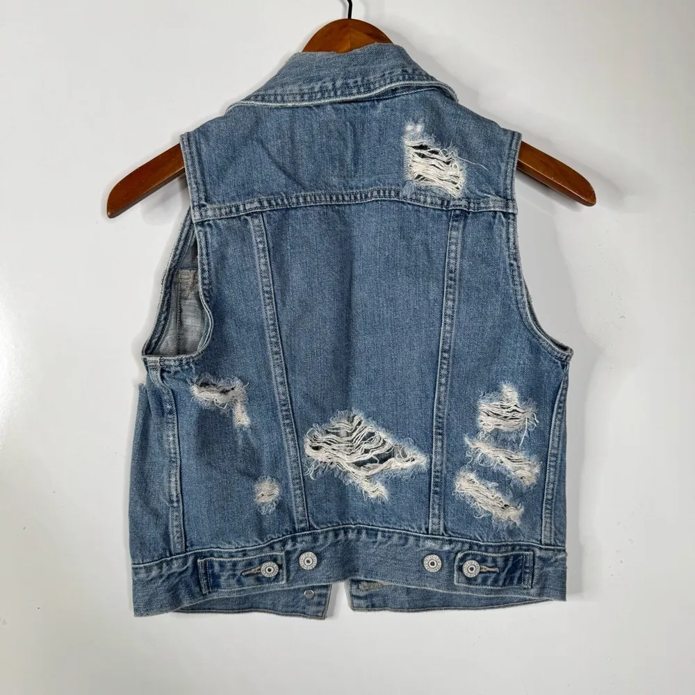 Levi’s‎ Distressed Denim Vest Size Xsmall - Image 2