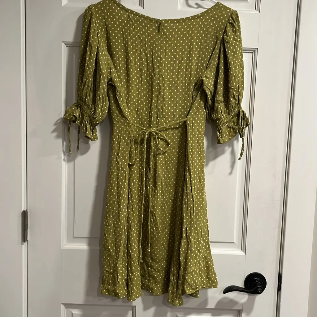 Faithfull the Brand Sophia Mini Dress Belmont Dot Print Dress US Size 4/Small - Image 10