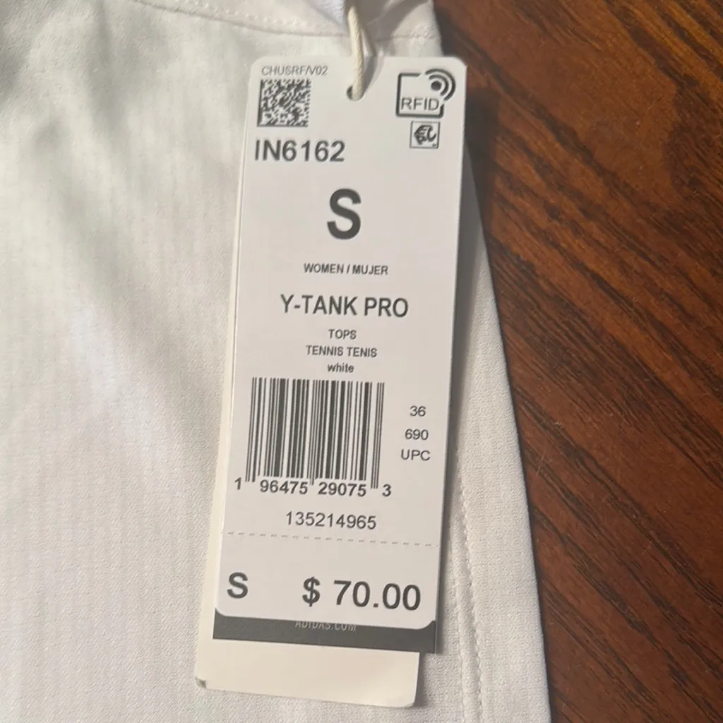 Adidas White Athletic Tank Top - Image 2