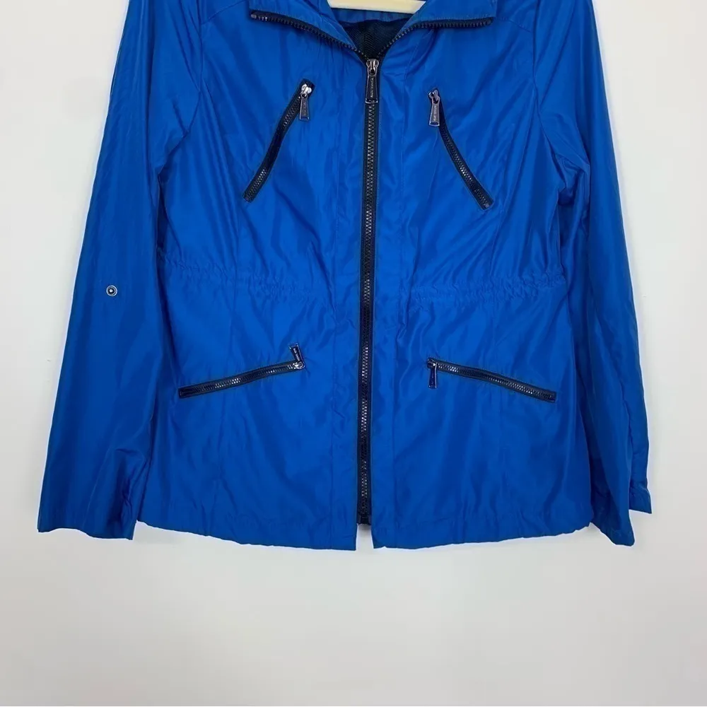 Michael Kors Royal Blue Windbreaker Jacket Size Medium Petite - Image 4