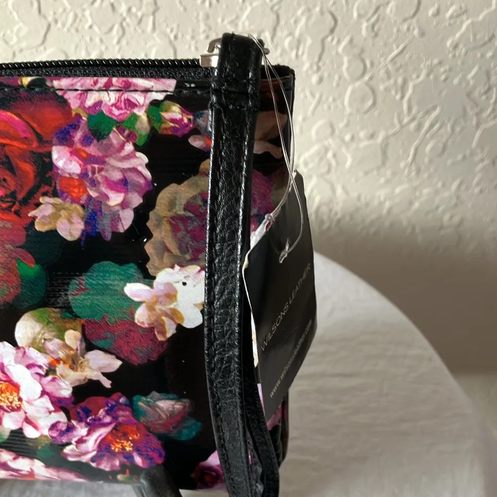 Wilson Leather: Mundi Black Floral Wristlet- flaws - Image 12