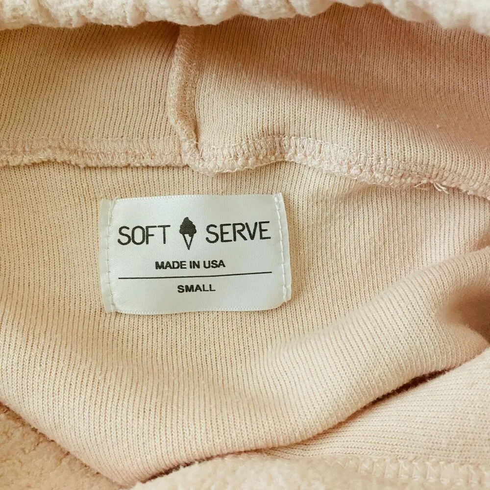 Soft Serve Original Cloud Ballet Pink Hoodie Cozy Organic Cotton Pullover Sz S - Image 4