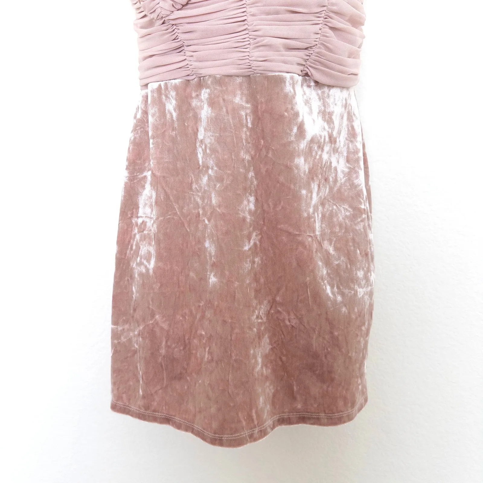Y2K ASOS Womens Babydoll Dress Size‎ 6 Pink Velvet Fairy Romantic Coquette Hoco - Image 4
