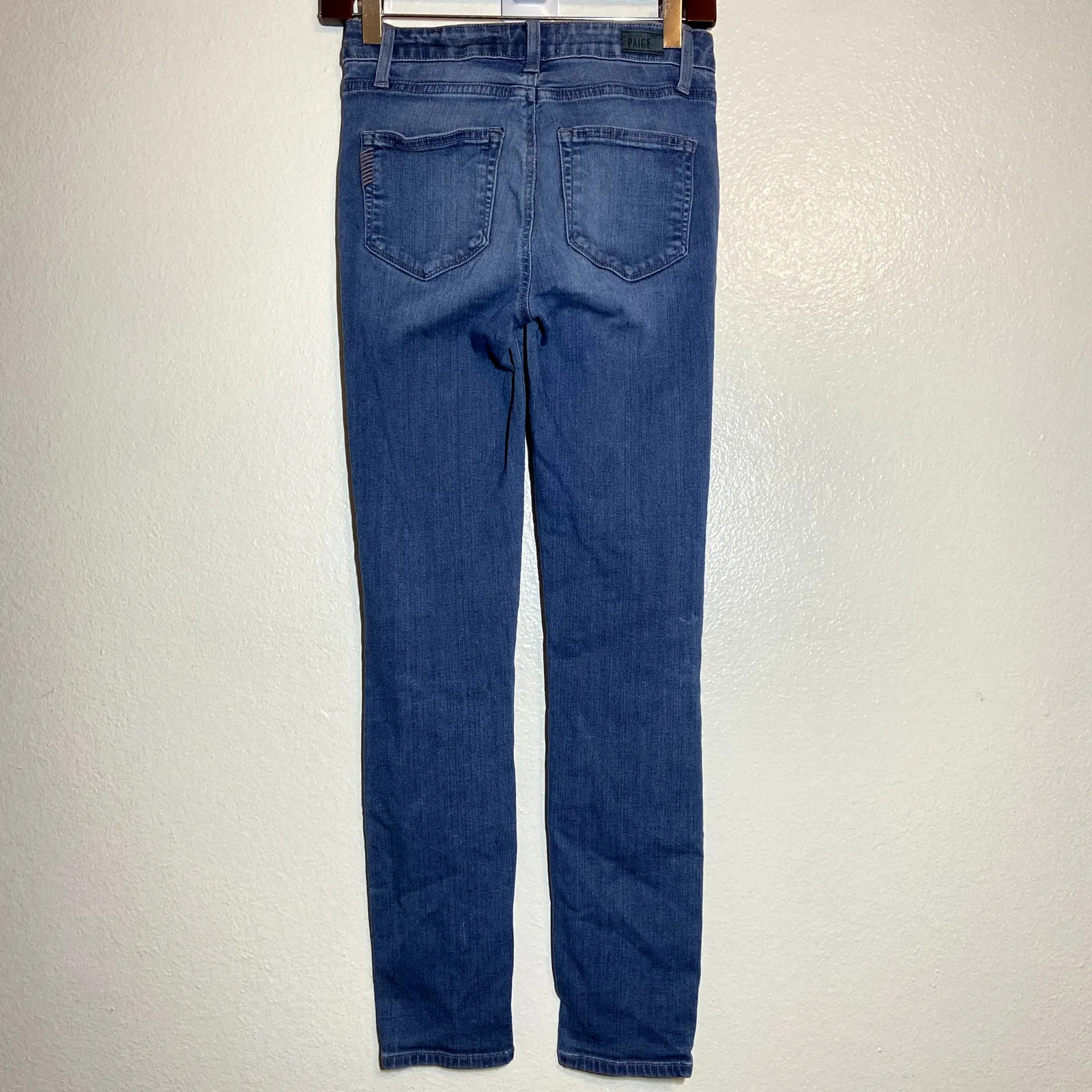 PAIGE Hoxton Ankle Ultra Skinny Jeans Hise Rise Cropped Medium Wash Tristan 24" - Image 6