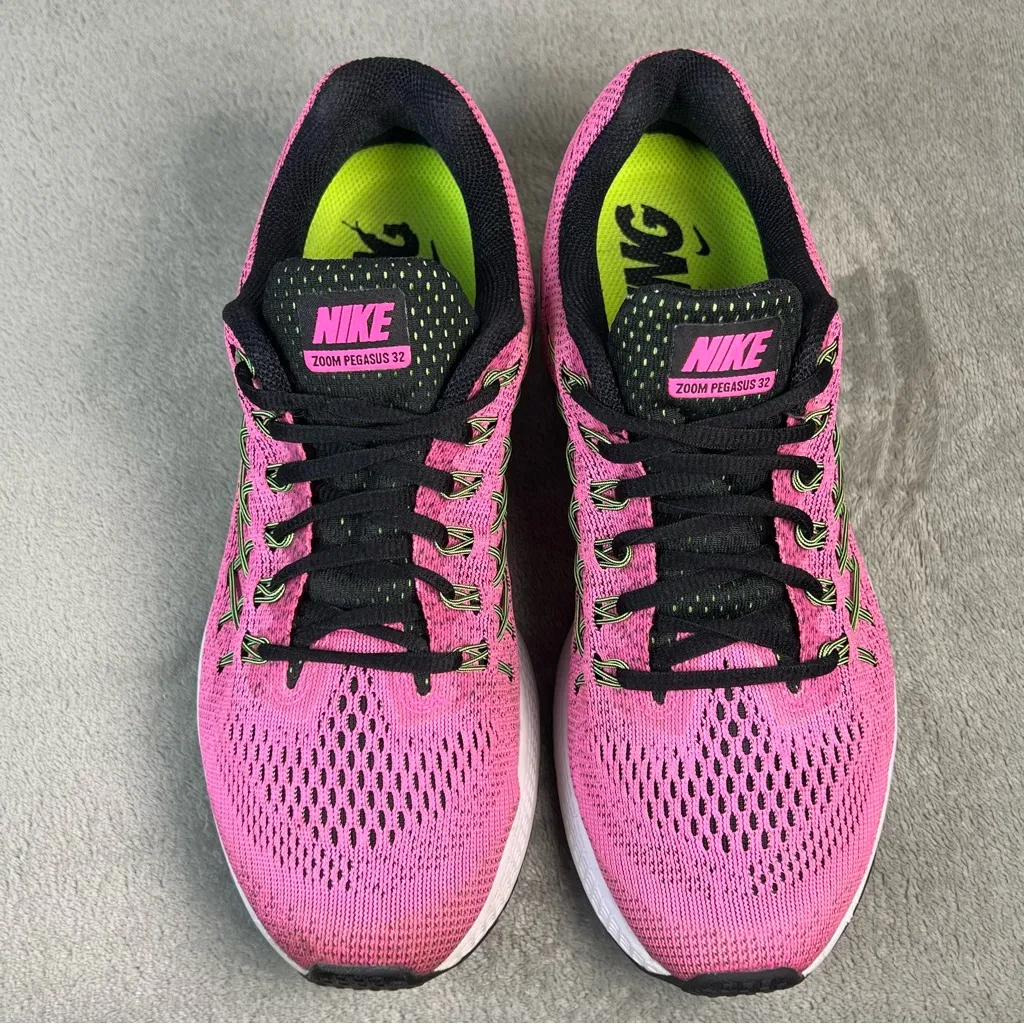 Nike Zoom Pegasus 32 Pink Black Running Shoes breathable mesh size9USW.   ordrA5 - Image 8