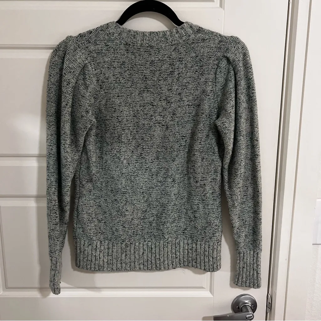 Ann Mashburn V Neck Green Knit Sweater - Image 2