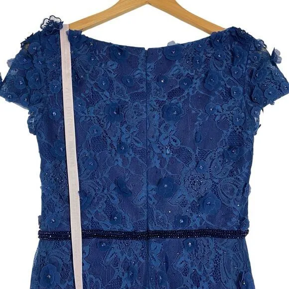 MAC‎ DUGGAL $598 floral appliqué lace trumpet gown 6 - Image 7