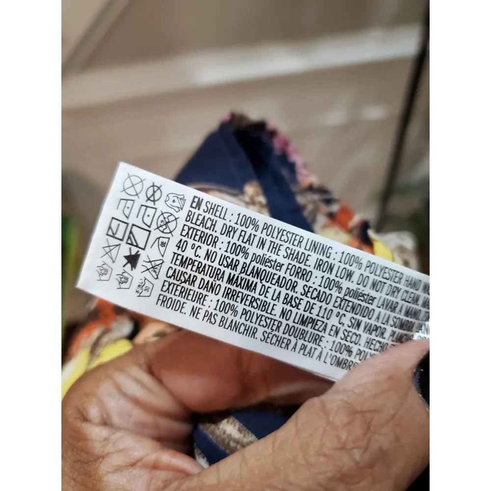 FOREVER 21 Women's Multicolor Floral Polyester Long Sleeve Back Zip Rompers S - Image 10