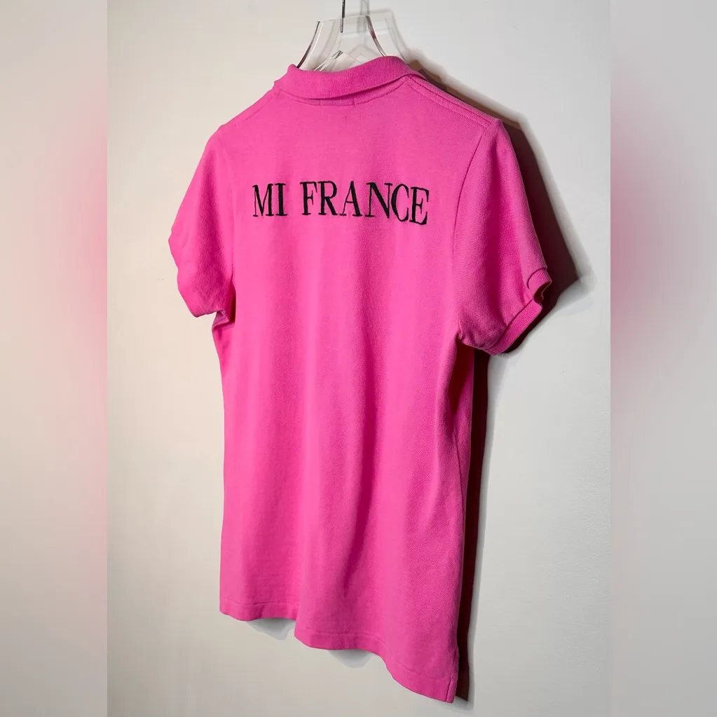 Ralph Lauren Polo Bubblegum Pink Mi France Polo Shirt Top - Image 6