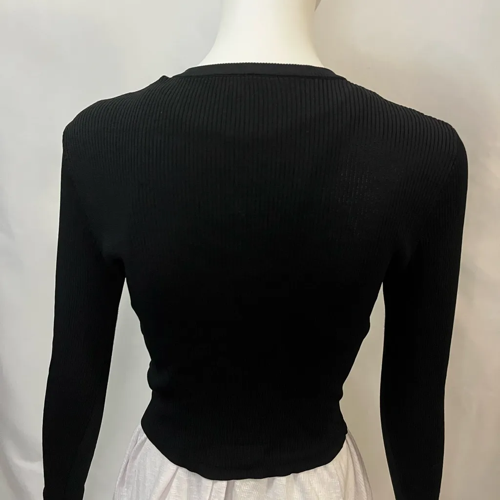 AUTHENTIC Balmain Black Embellished Cardigan with Pearls - Image 5