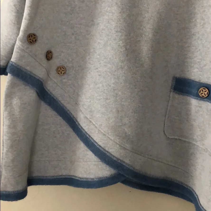 Multiples NWT Asymmetrical solid fleece top - Image 7