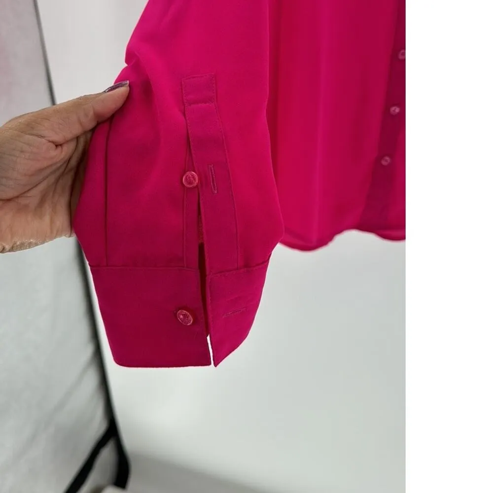Express The Portofino Shirtpink office special occasion roll sleeve size XS - Image 7