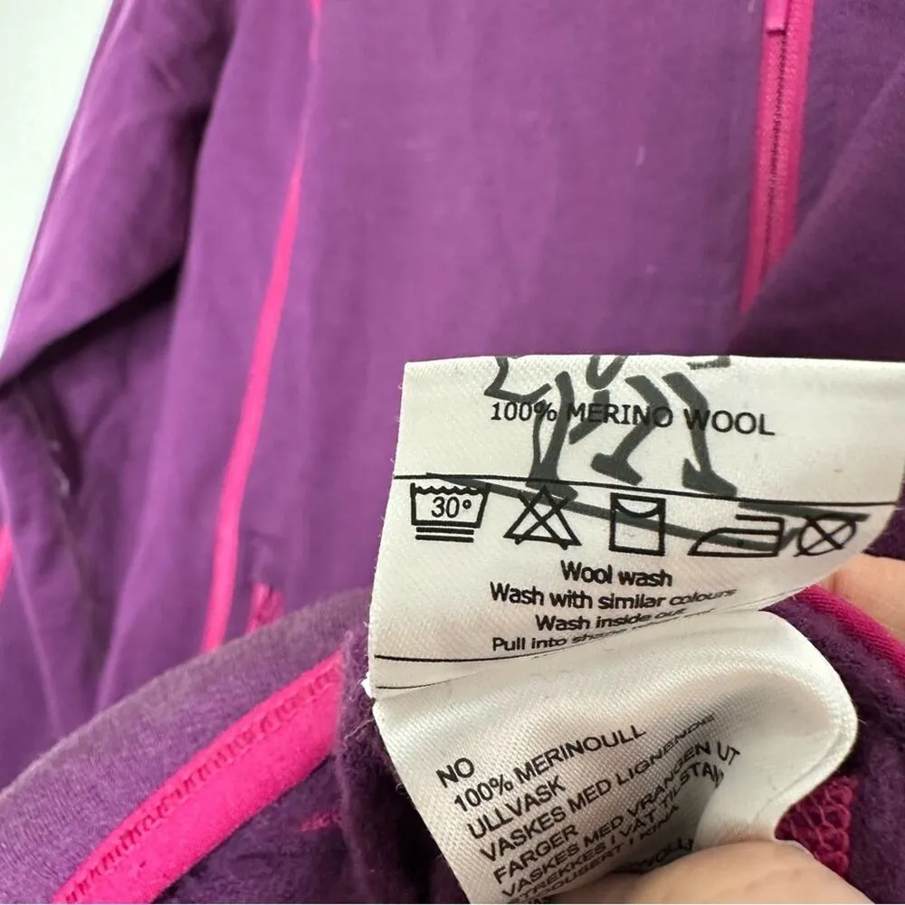 Bergans of Norway Purple Merino Wool Vikke Lady Zip Up Jacket Large - Image 7