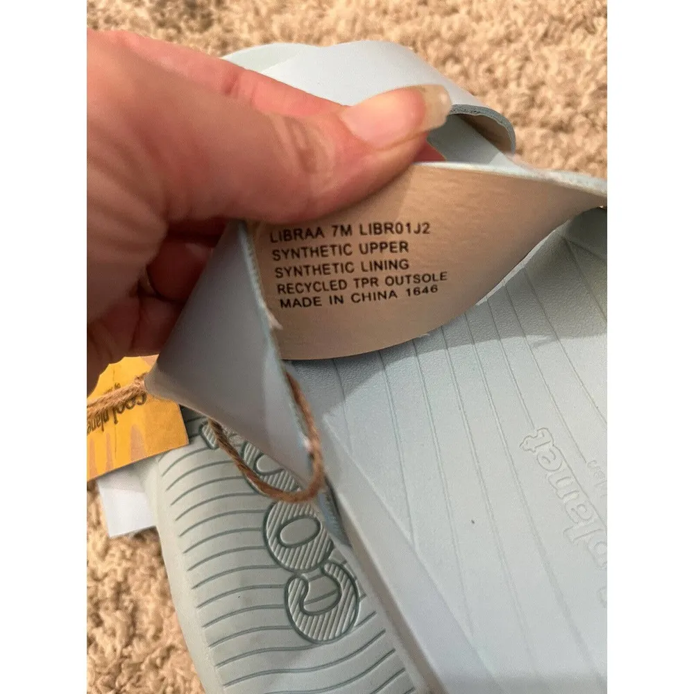 Cool Planet by Steve Madden Womens Libraa Pastel Blue Slip On Sandals Sz 7 - Image 9