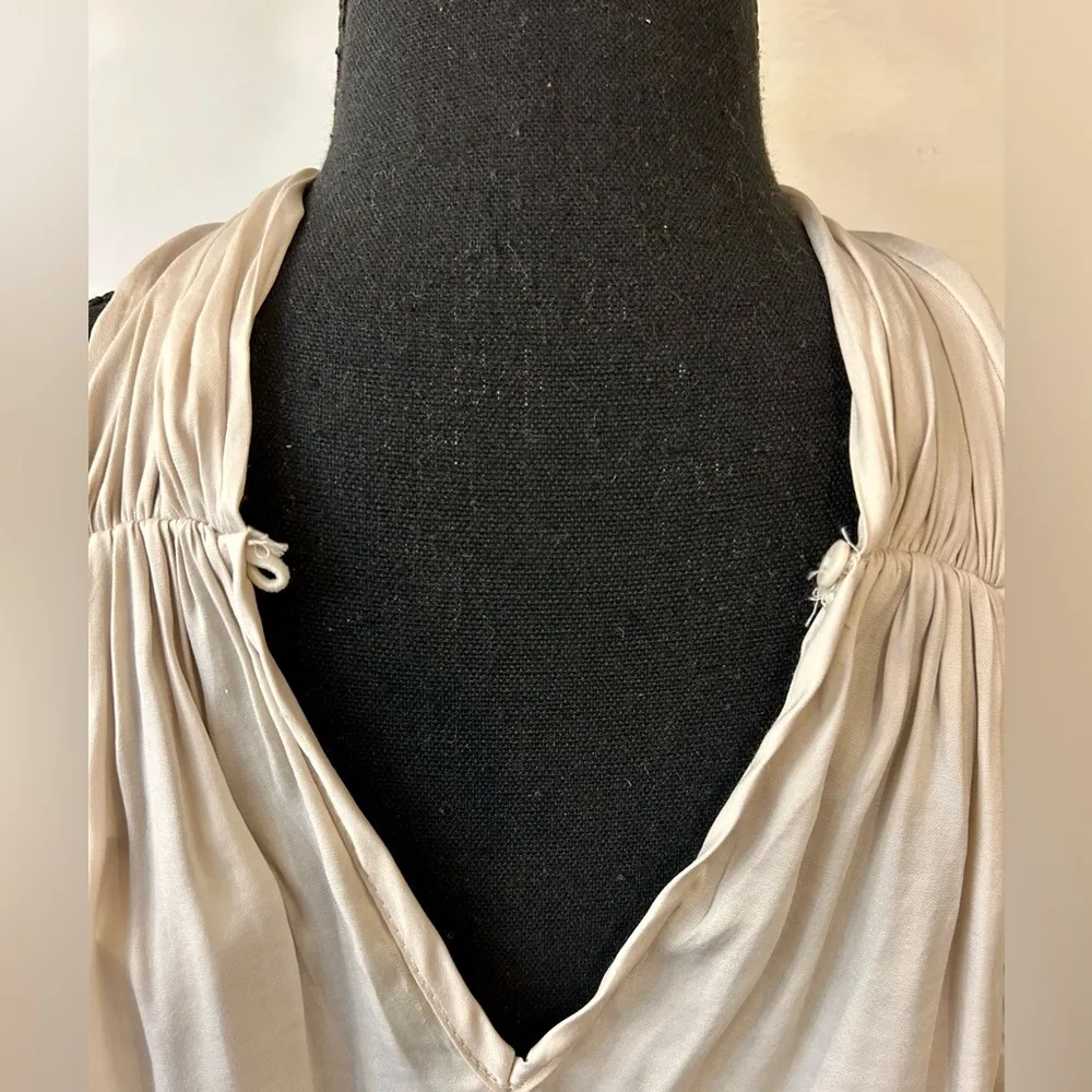 Mustard Seed Tie-Waist Halterneck Dress in Ecru Size Medium - Image 11