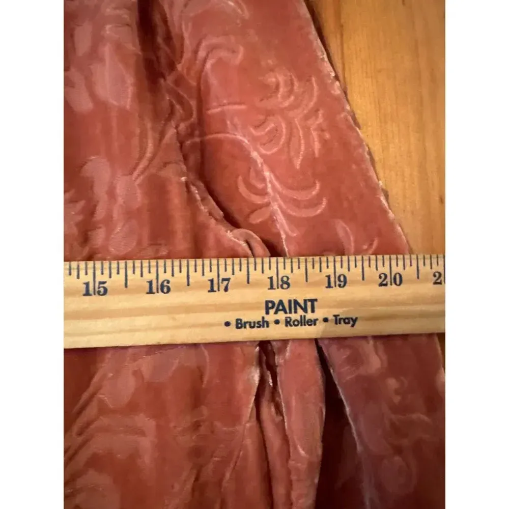 Sundance Velvet pink floral burnout S boho tunic 3/4 sleeve silk blend - Image 7