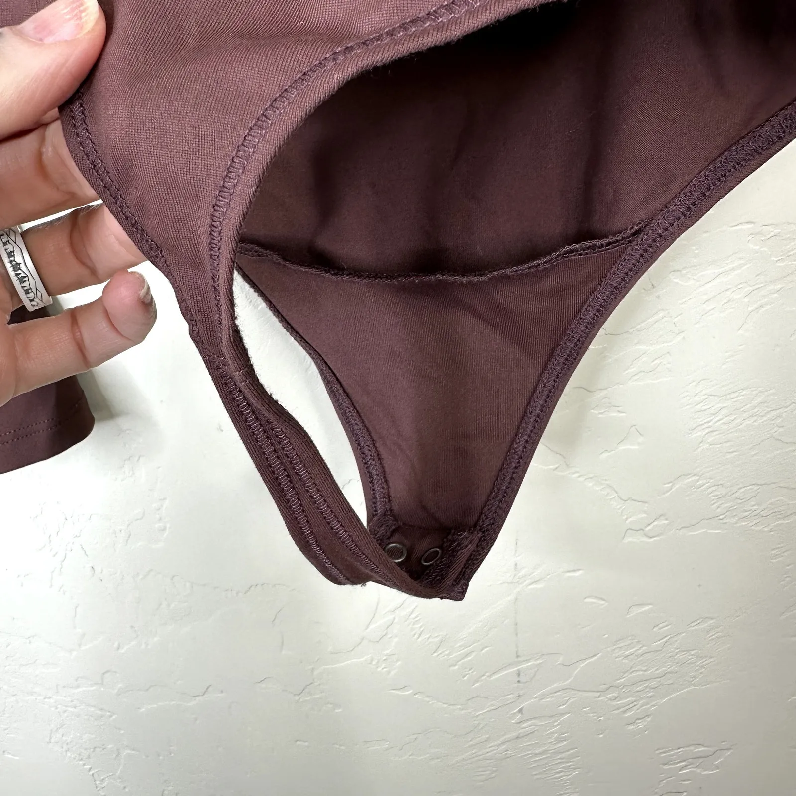 Abercrombie & Fitch NWOT Java Brown Matte Soft A&F Collection Mock Neck Bodysuit - Image 9