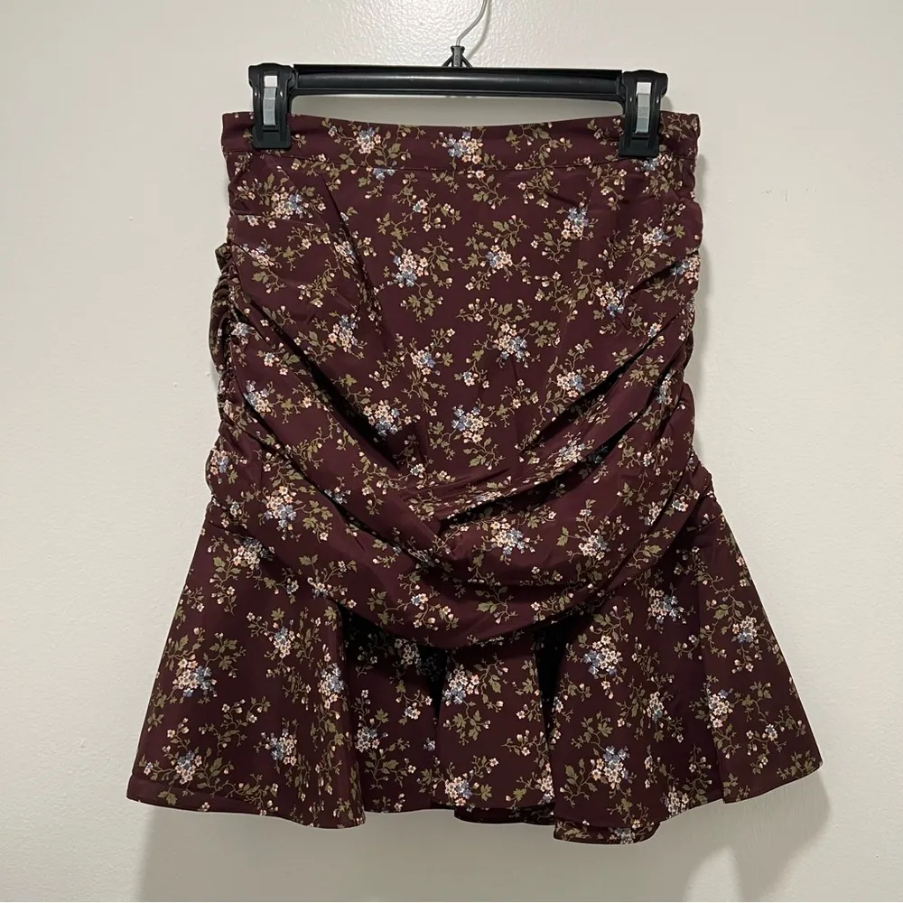 Veronica Beard Taras Floral Print Skirt in Merlot Multi, Sizes 4, NWT - Image 6