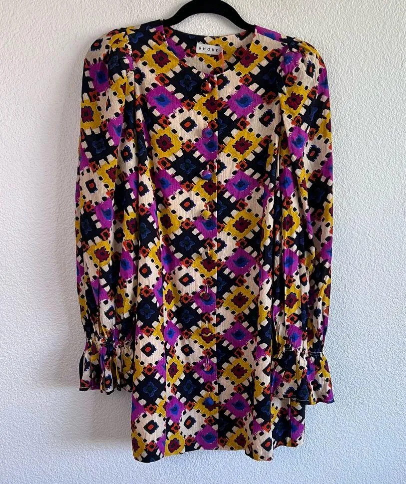 Rhode Women’s Nara Mini Dress In Aquarelle Purple - Image 2