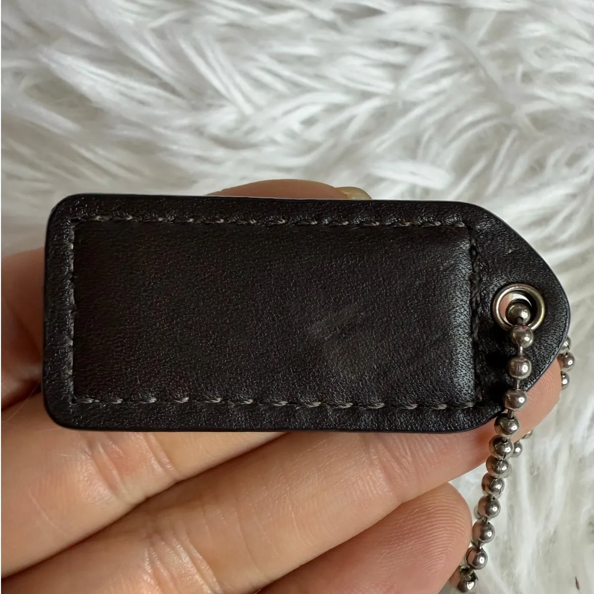 1.5" y2k COACH Vintage Fob Bag Charm Hang tag Hangtag - Image 2