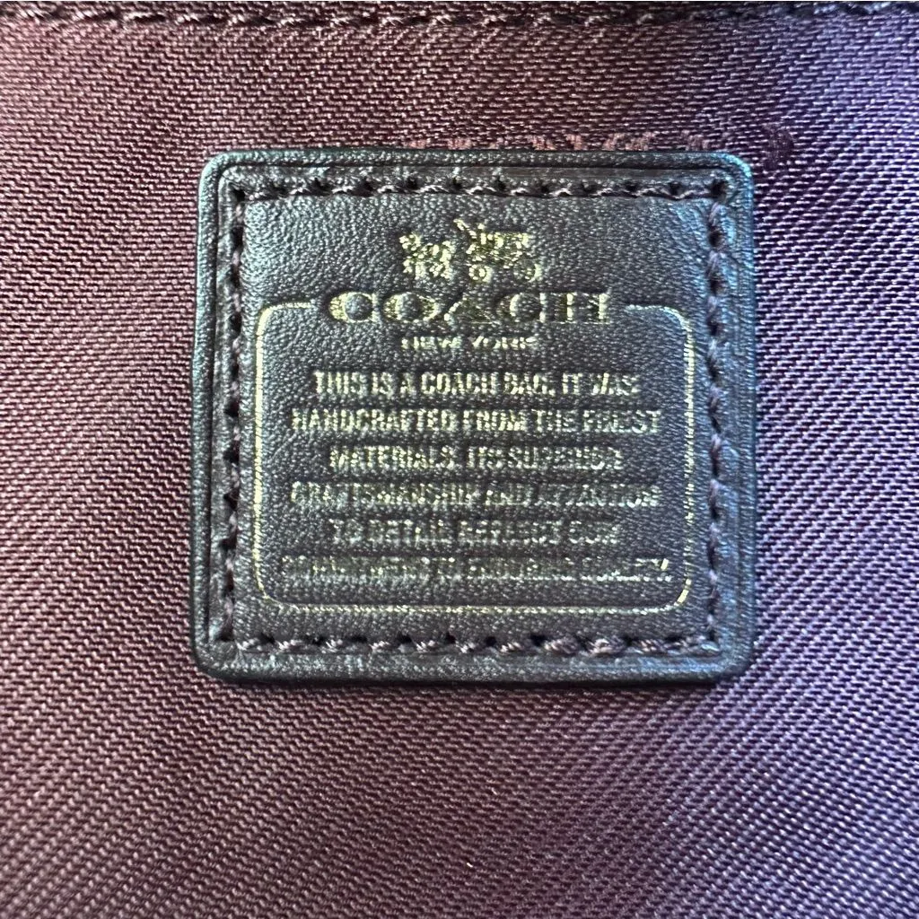 Coach Women's Swagger Carryall‎ Pebble Leather Satchel Bag Oxblood Maroon - Image 13