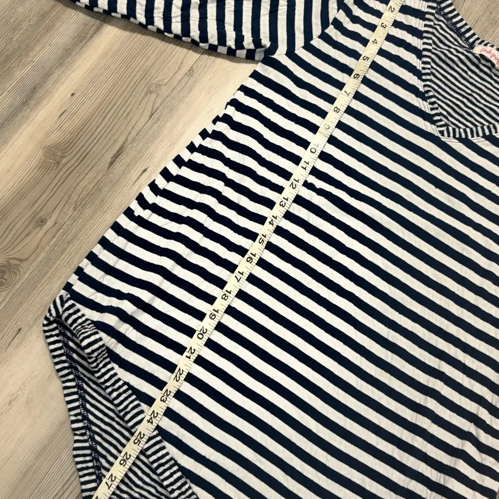 Fresh Produce Navy and White Striped Long Sleeve Top - Image 3