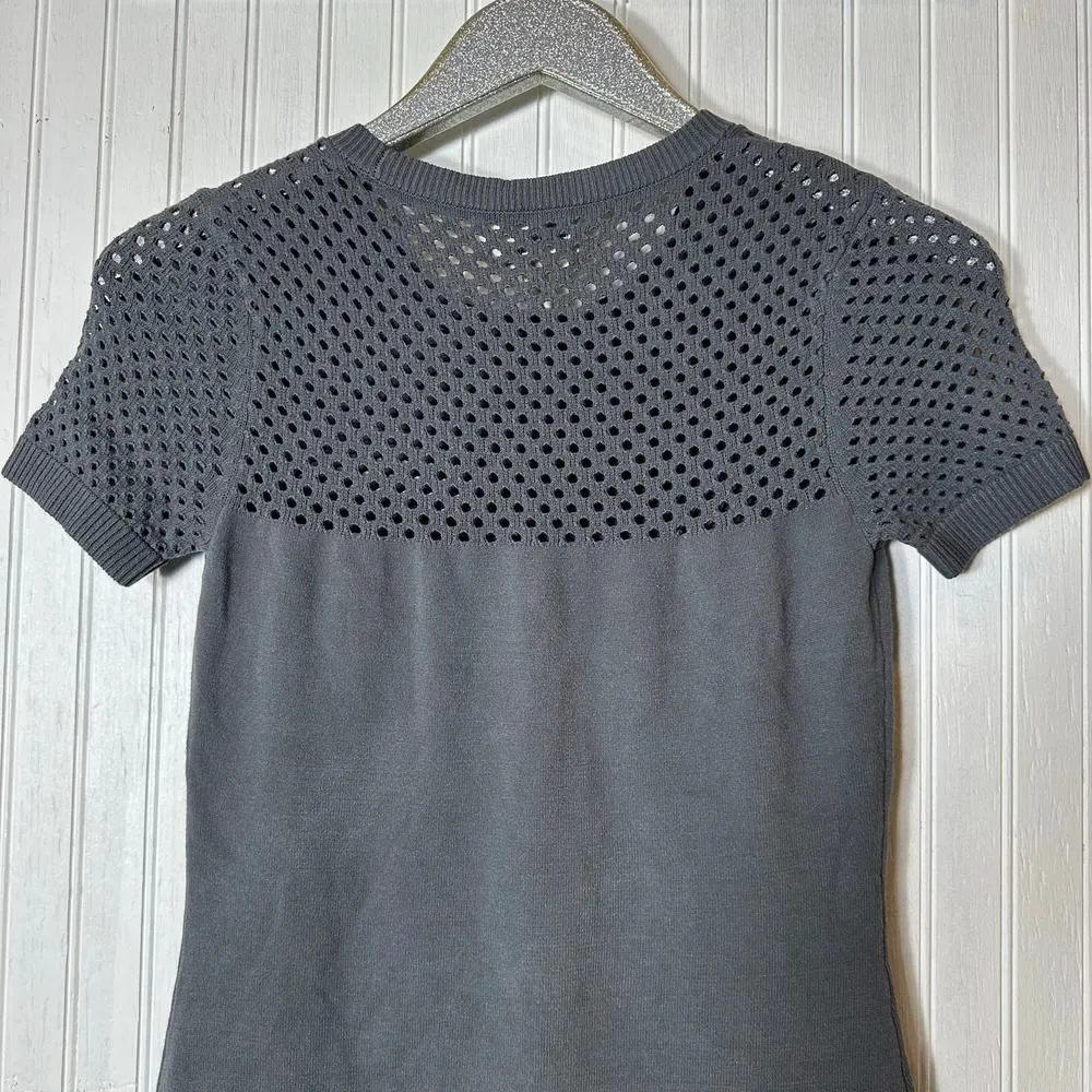 Milly Yulia Net Dress in Gray - Image 5